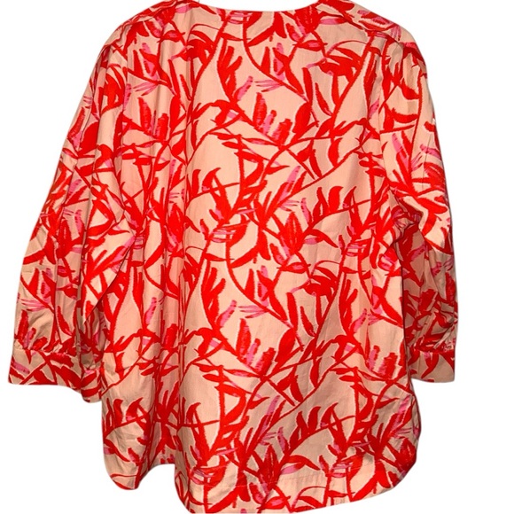 Marc Cain Blouse  Top Orange/Peach Tan EUC Size N6 US 12 - Picture 5 of 11